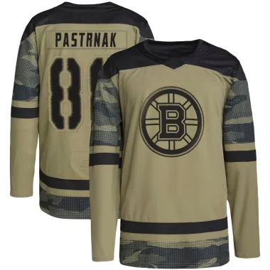 Authentic David Pastrnak Camo Boston Bruins Military Appreciation Practice Jersey - Youth