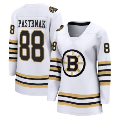 Breakaway David Pastrnak White Boston Bruins 100th Anniversary Premier Jersey - Women's