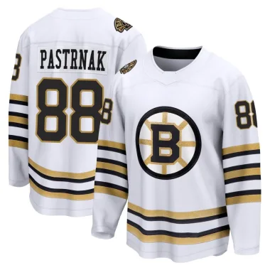 Breakaway David Pastrnak White Boston Bruins 100th Anniversary Premier Jersey - Youth